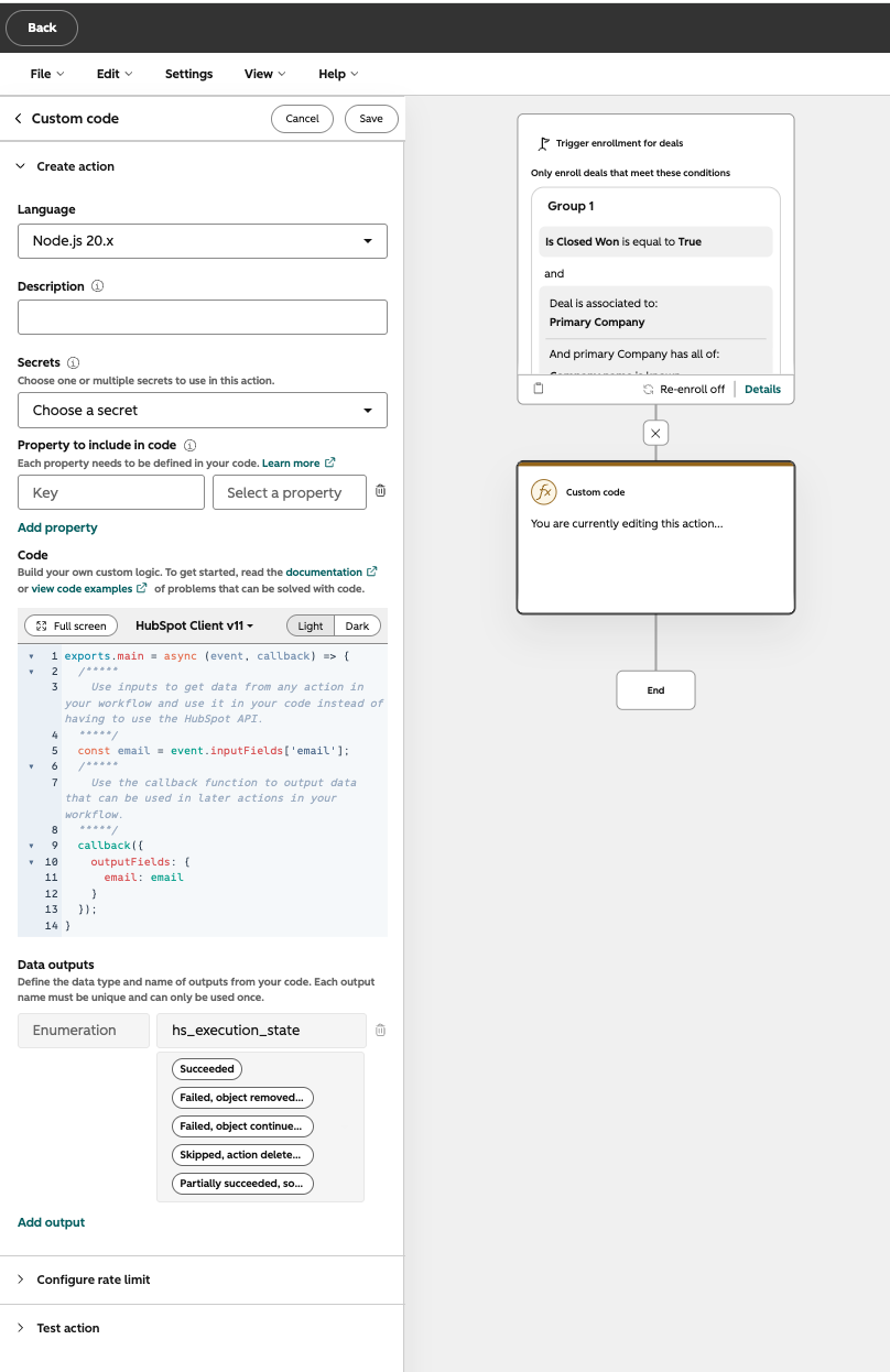 A note using the error message from a code step to help debug errors