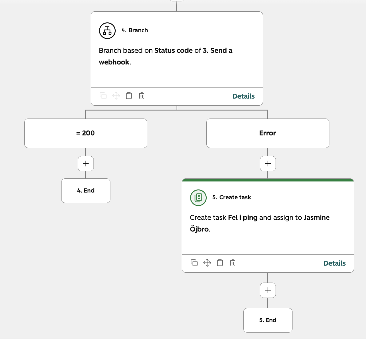 A branch to trigger errors handling for custom code