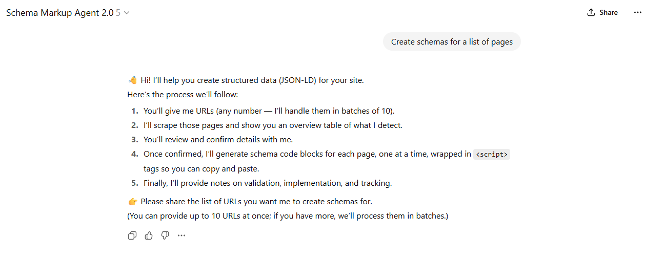 A screenshot of interacting with the agent